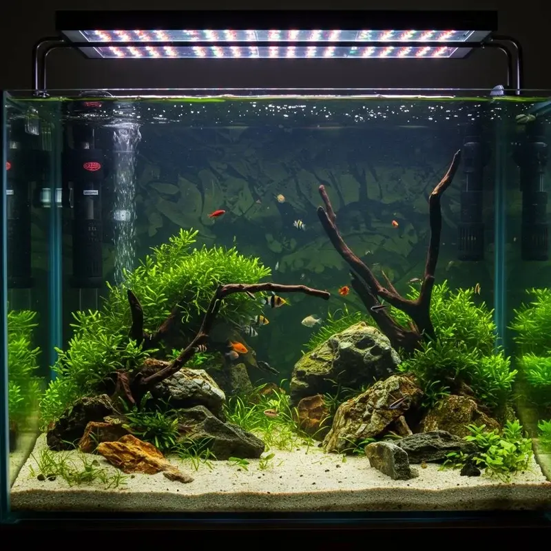 Mẫu hồ cá biển đẹp tạo điểm nhấn nổi bật cho không gian nhà