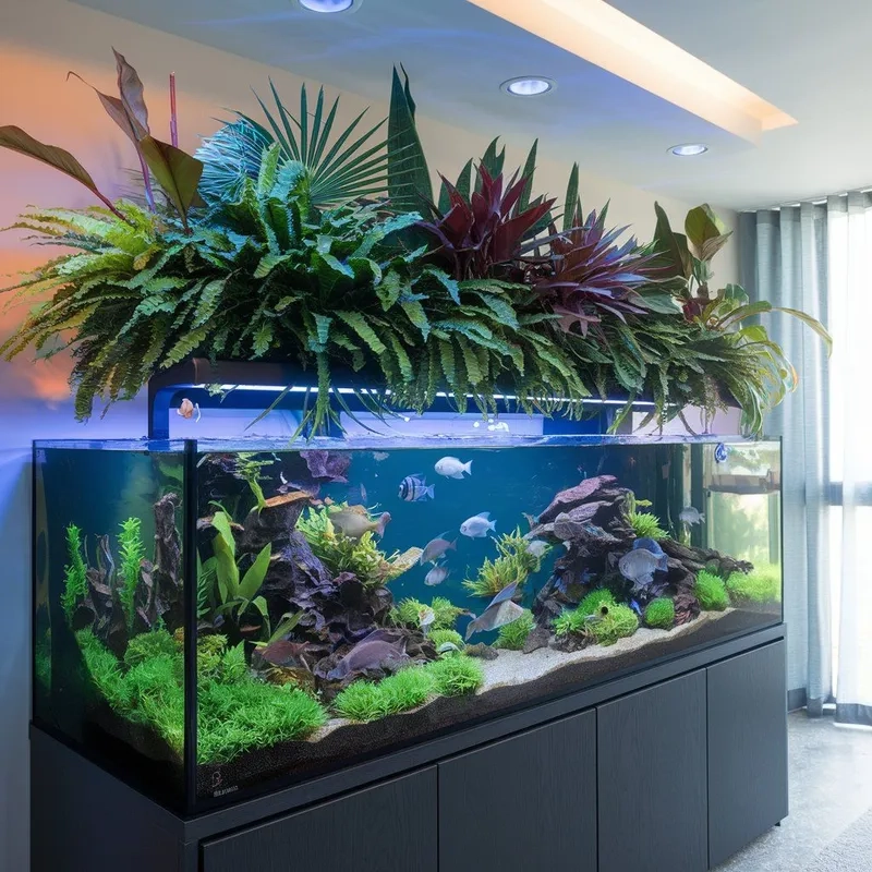 Setup mẫu bể bán cạn để bàn