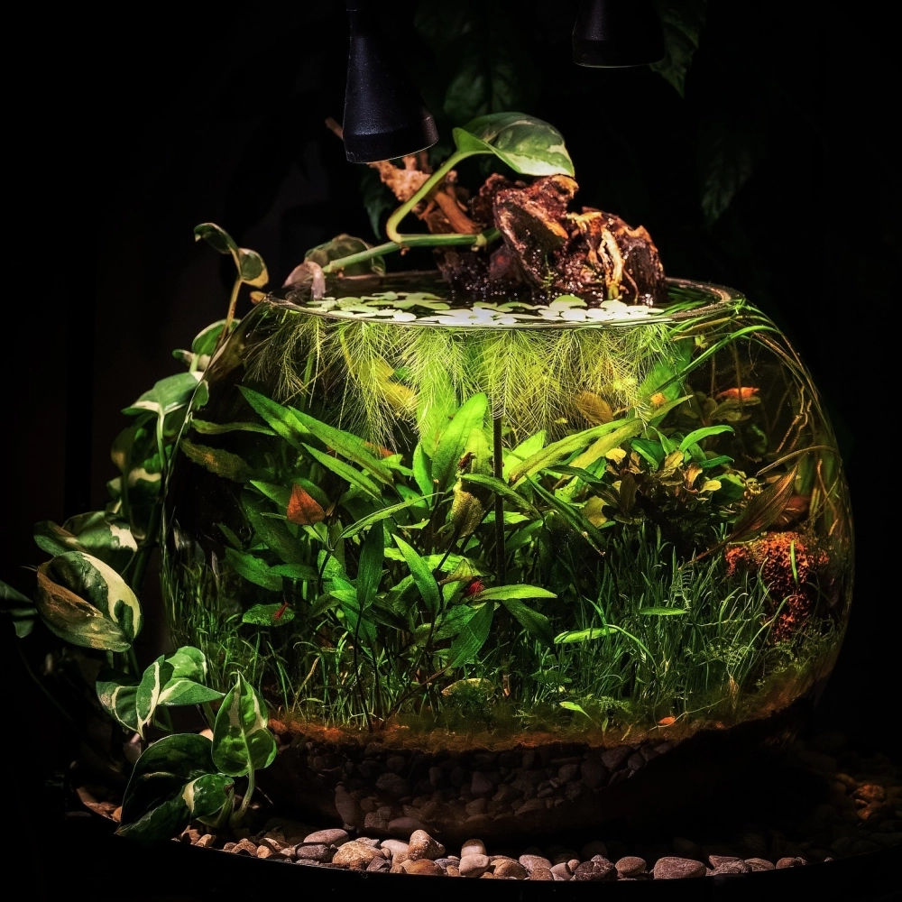 Bể tép cảnh đẹp mắt với sự kết hợp của dương xỉ