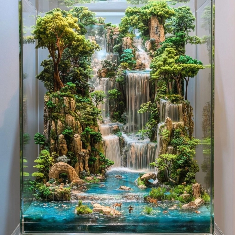 Hệ thống máy bơm tạo dòng thác cát chảy liên tục trong bể