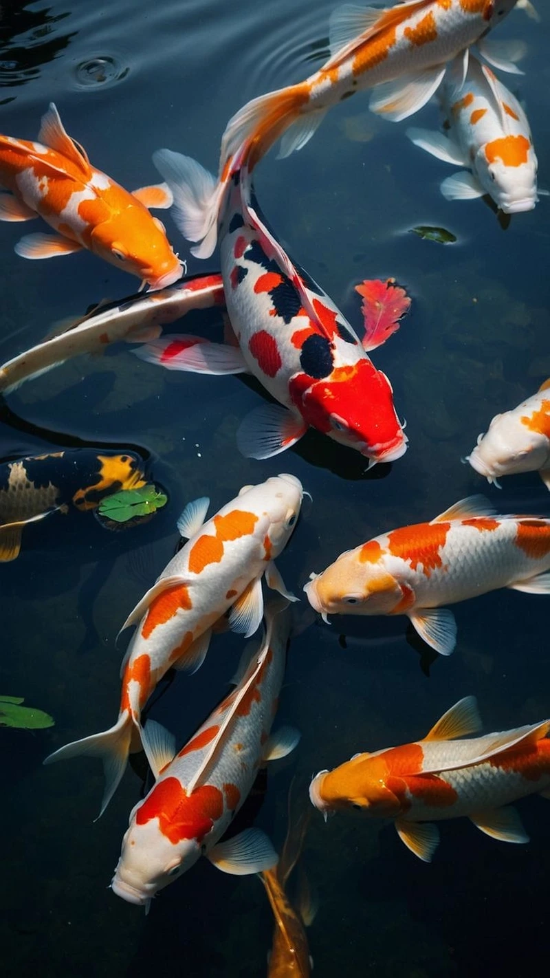 Ngắm từng chi tiết tinh tế của cá koi nhật bản