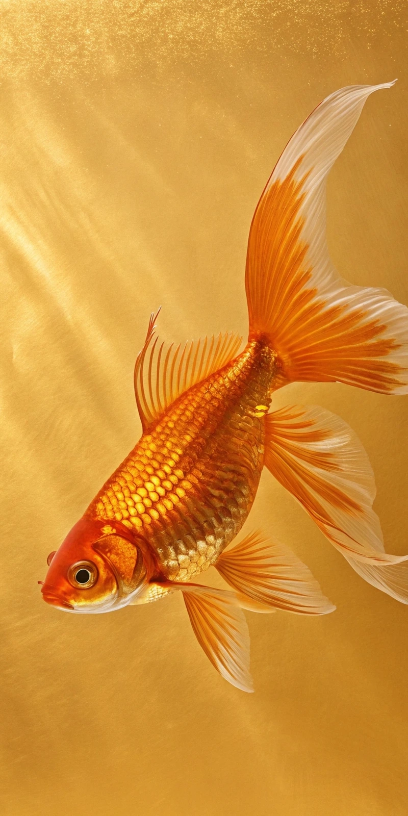 Tận hưởng cá vàng nuôi hồ uyển chuyển bơi lội