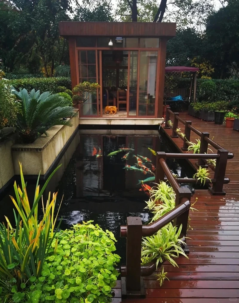 Tận hưởng thiên nhiên với hồ cá koi đẹp cảnh quan