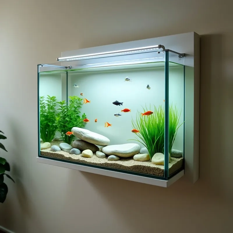 Chiêm ngưỡng mẫu hồ cá treo tường đẹp