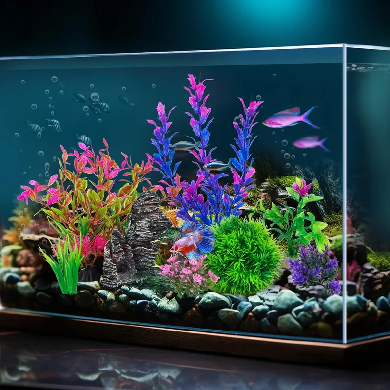 Trang trí hồ thủy sinh để bàn làm việc