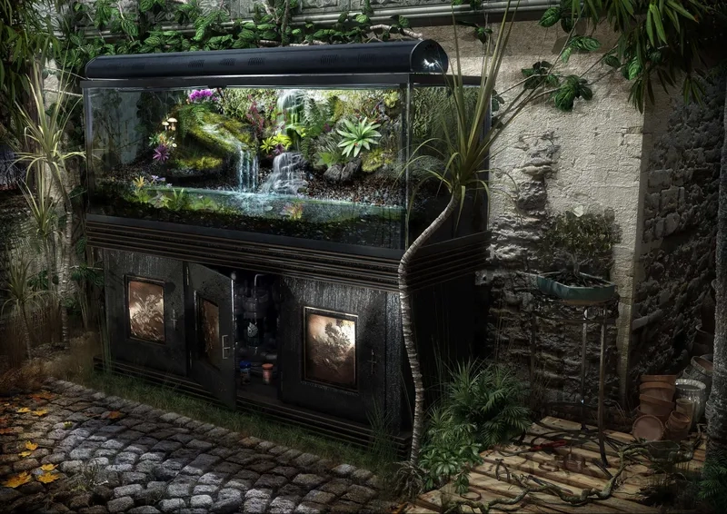 Toàn cảnh tiểu cảnh hồ rừng đẹp