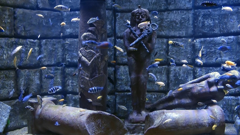 Tượng chim hạc thanh tao đứng trên mỏm đá