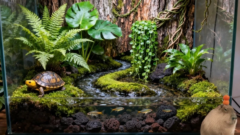 Phong cách bể cá bán cạn phong cách rừng siêu thực