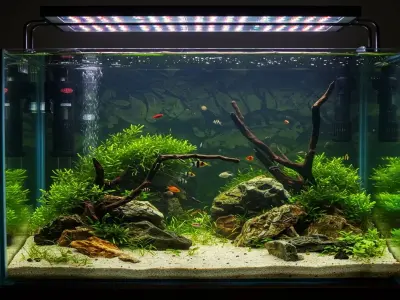 Mẫu hồ cá biển đẹp tạo điểm nhấn nổi bật cho không gian nhà