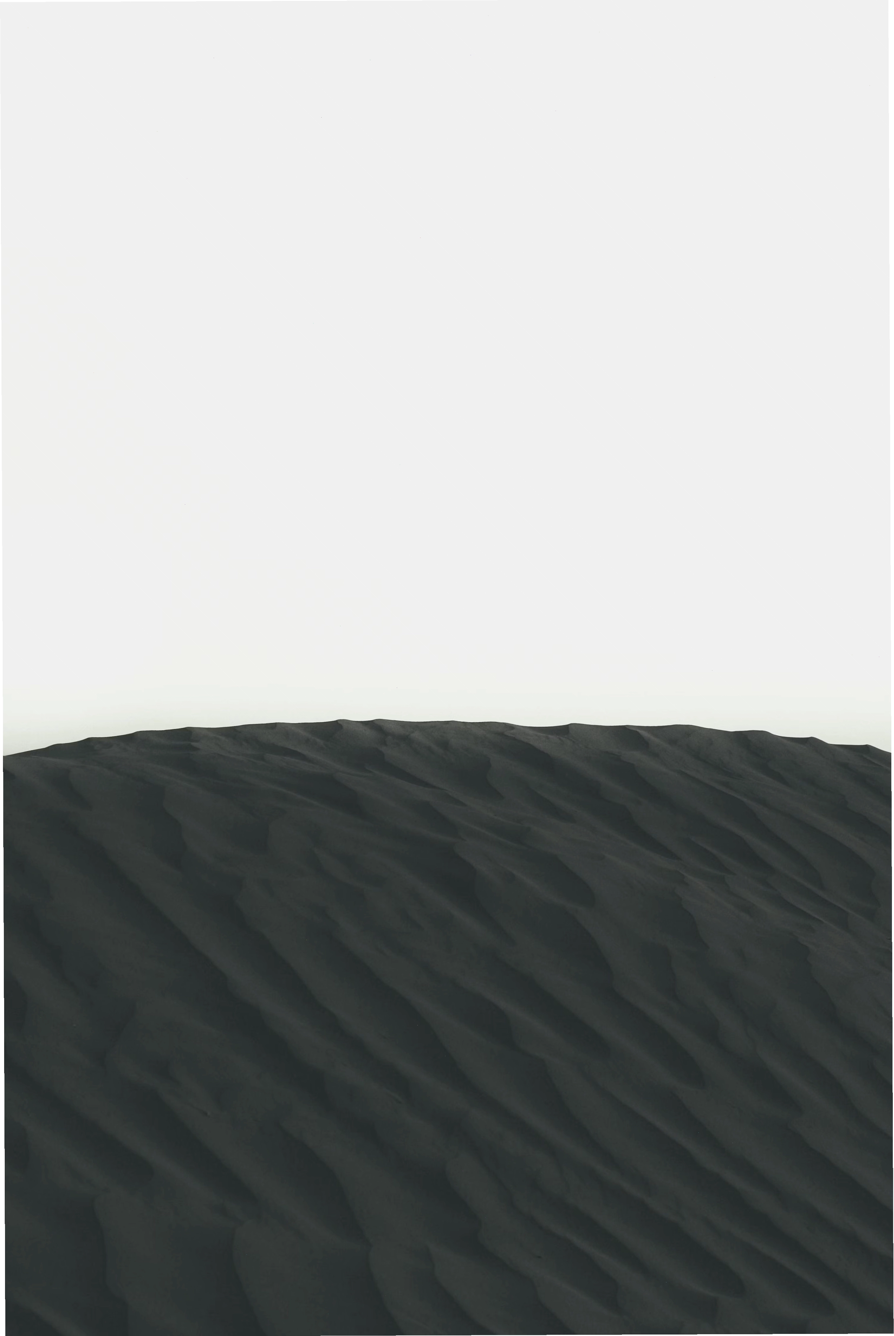 Minimalist landscape of sand dunes in monochrome