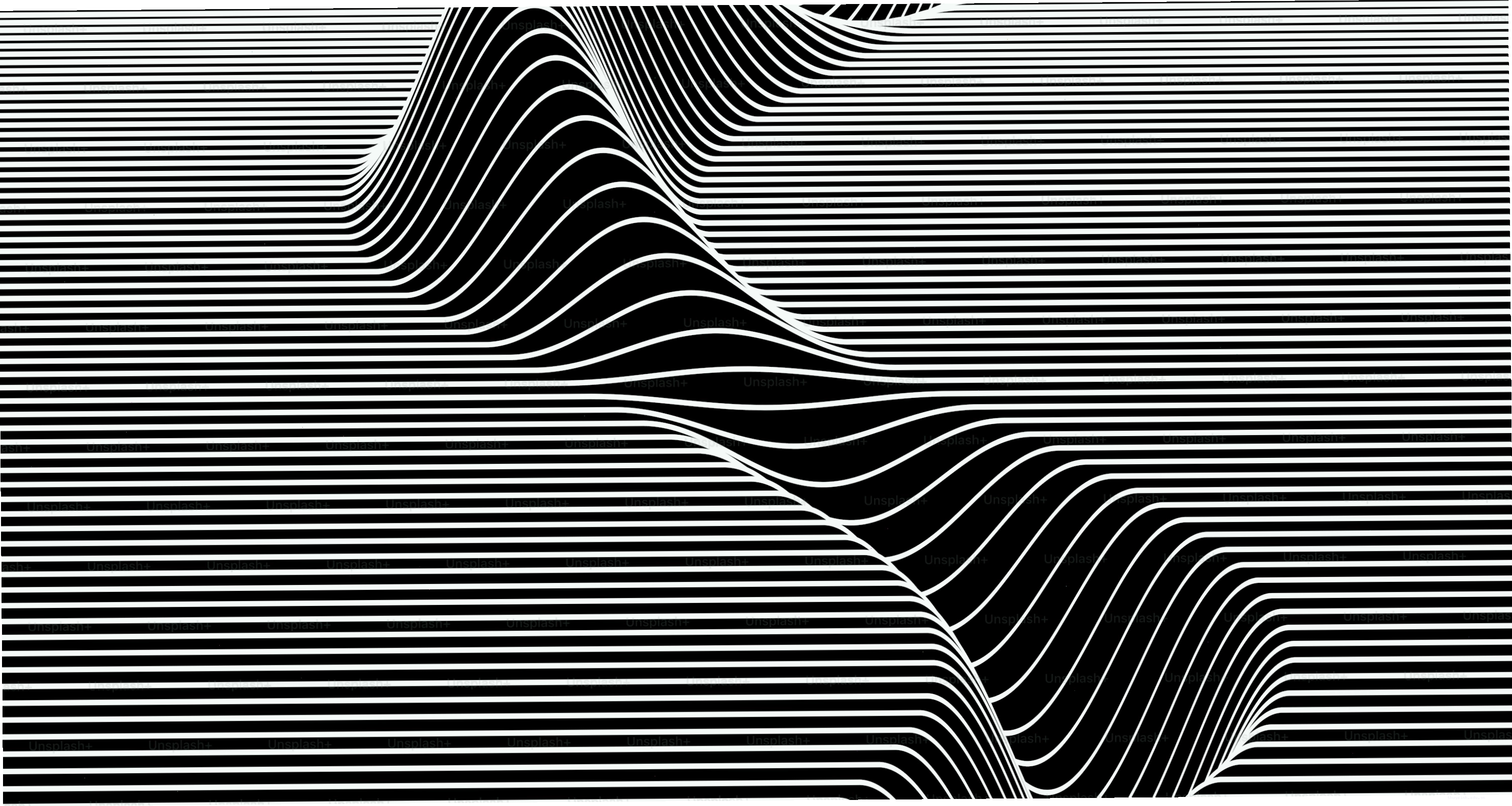 Sleek modern minimalist black and white wallpaper in a bright living room