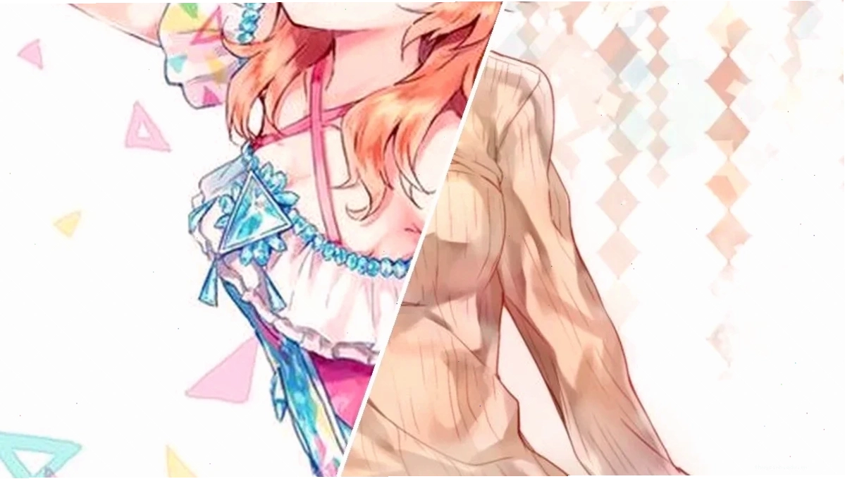 Ảnh anime girl tóc cam dễ thương với biểu cảm tinh nghịch