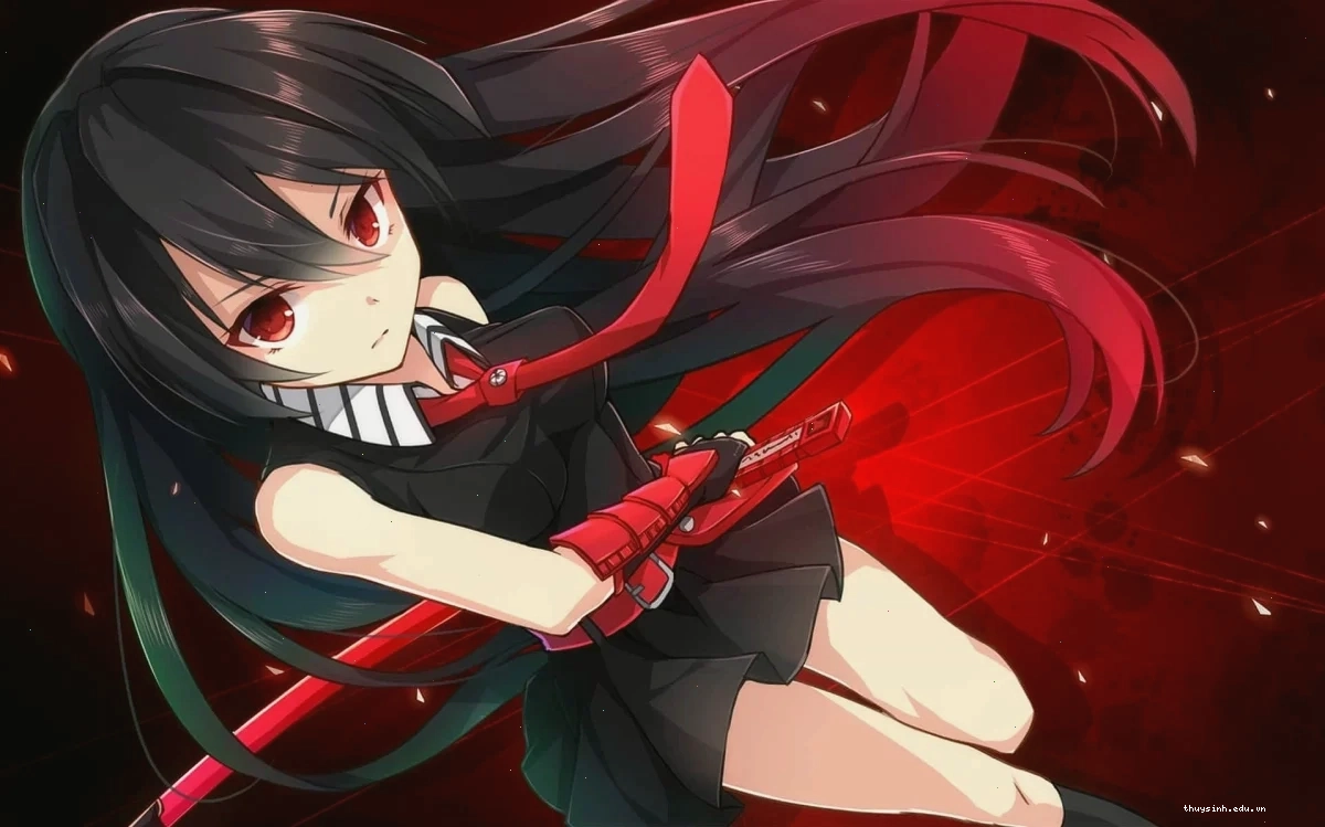 Ảnh anime girl tóc cam với phong thái bí ẩn và quyền lực