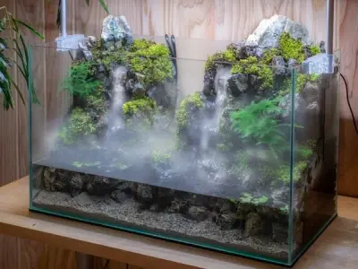 Bể cá thác nước mini độc đáo khiến dân chơi thủy sinh mê mẩn